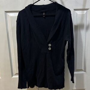 Old Navy Black Long Sleeve Cardigan with Buttons XXL